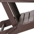 thumbnail image 6 of WestinTrends Malibu 3-Pieces Adirondack Chairs Set with Side Table, All Weather Outdoor Seating Plastic Patio Lawn Chair Folding for Outside Porch Deck Backyard, Dark Brown, 6 of 15