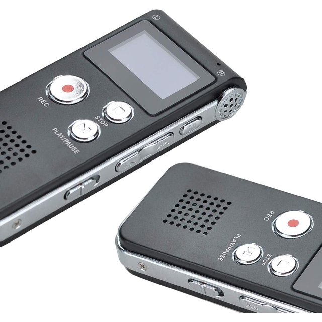 Dictáfono Grabadora digital portátil Grabadora de voz Grabadora de audio de 8GB Reproductor de MP3 LCD Dictáfono (negro) LingWen 8390612316135