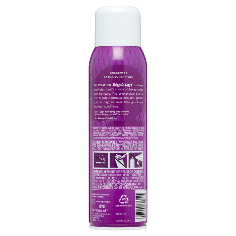 6pks x4OZ Aqua Net All Weather Professional Hairspray Extra Hair Hold  Unscented 67990600115