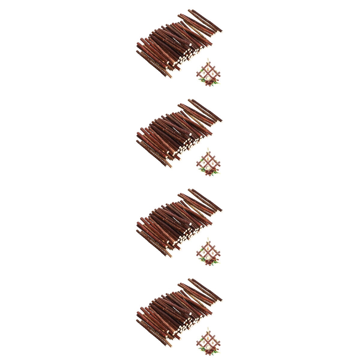 Worgeous 200 Pcs  Wood Sticks Craft Sticks Wood Craft Sticks Log Sticks Craft Twigs Natural Sticks Rustic Home Decors