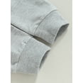 thumbnail image 7 of Okbabeha Toddler Baby Boy Clothes Fall Winter Outfit Handsome Just Like My Daddy Letter Long Sleeve Sweatshirt Pants Set Sweatsuit 6 12 18 24 Months 2T, 7 of 7