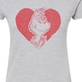 thumbnail image 3 of The Grinch - Grinch Heart  - Juniors Fitted Graphic T-Shirt, 3 of 5