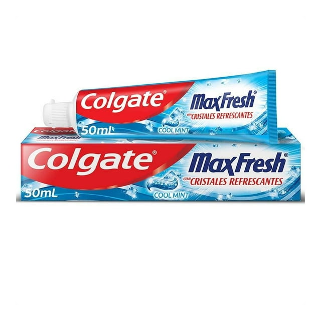 Pasta Dental Colgate Max Fresh Cool Mint Aliento Fresco 10x más duradero 50 ml