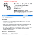 thumbnail image 2 of Brake Rotor Set - Compatible with 2019 - 2022 Hyundai Veloster N Base 2020 2021, 2 of 2