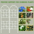 thumbnail image 4 of 2 Pack Large Garden Trellis 72"H x 19.6" W Heavy Duty Rustproof White Iron Plant Trellis for Potted Plant Support Metal Climbing Rose Trellis Vine Vegetable Cucumber, 4 of 6