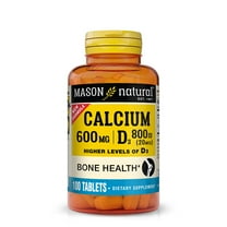 Mason Natural Calcium and D3 Higher Levels Supports Bone Health 100 Tablets