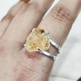 thumbnail image 3 of Natural Citrine Ring, Rough Citrine Gemstone Ring, November Birthstone, Hammered 2 Band, 925 Sterling Silver, Womens Ring, Christmas, Thanksgiving, Handmade, Statement Jewelry, Rough Gemstone Jewelry, 3 of 5