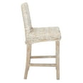 thumbnail image 3 of SAFAVIEH Tobie Rattan Counter Stool w/ Footrest, Grey White Wash, 3 of 11