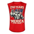 thumbnail image 3 of Independence Day Shirts Men Patriotic 250 Anniversary Usa Shirt Graphic Sleeveless 1776 - 2026 Tank Tops Crew Neck Muscle Fit We the People T Shirts Red XL, 3 of 3