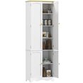 thumbnail image 1 of HOMCOM Armoire de Rangement de Cuisine Autoportante avec 4 Étagères, 4 Portes, 1 of 10