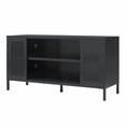 thumbnail image 5 of Systembuild Evolution Sunset District Metal TV Stand for TVs up to 50" with Perforated Metal Mesh Accents, Black, 5 of 13