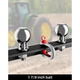 thumbnail image 5 of Garvee 3 Point Hitch 2" Receiver, 2" Trailer Hitch Balls, Heavy Duty Category 1 Tractor Tow Draw Bar Adapter, Pull Stabilizer for Kubota, John Deere, Yanmar, Kioti, 5 of 7