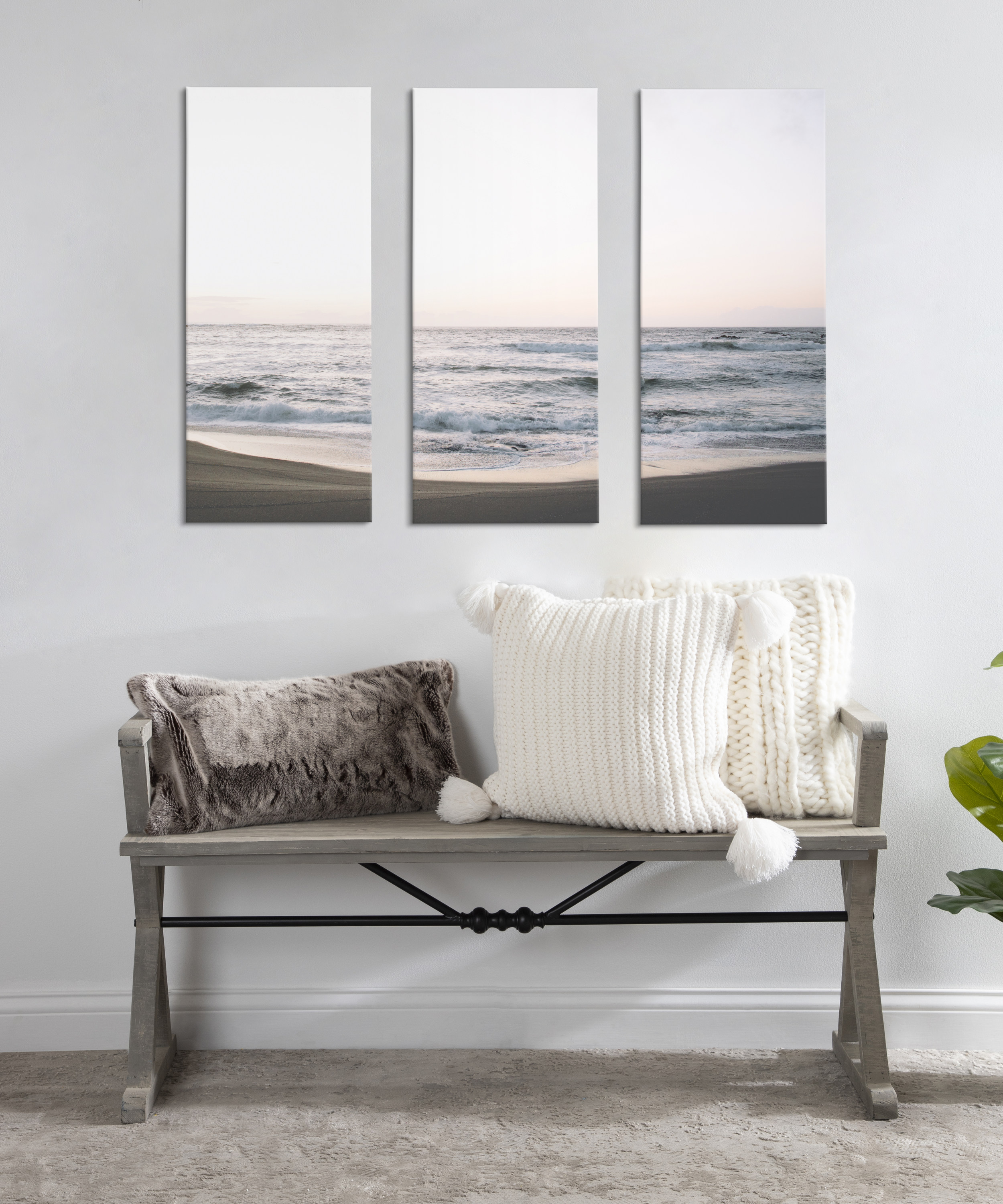 Kate and Laurel California Dreaming Canvas Wall Art Set by Patricia Rae Photography 3 Piece 12 x 28