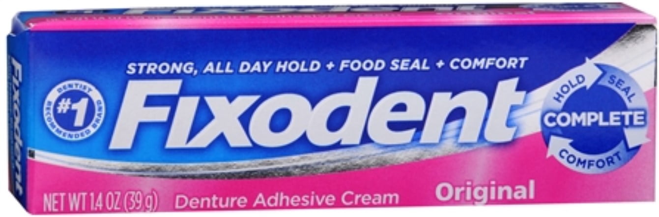 3 Pack - Fixodent Denture Adhesive Cream Original 1.40 oz