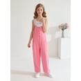 thumbnail image 6 of Girls Boys Overalls Kids Casual Sleeveless Jumpsuit One Piece Rompers with Pockets 5-14 Years, 6 of 7