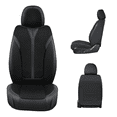 thumbnail image 2 of Coverado Luxury Car Seat Covers, 2 Seats Stylish Design Seat Protectors, Universal Fit for Most Cars, Black, 2 of 7