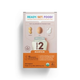 Ready, Set, Food! Early Allergen Introduction Mix-ins for Babies 4+Mo, Stage 2 - 15 Days