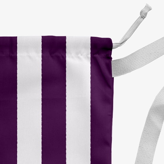 Simply Daisy Stripe 18 x 29 in Purple Laundry Bag
