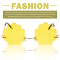 thumbnail image 2 of FRCOLOR 1 Pce Lunettes de Vue Design Conque Accessoire Photo Lunettes de Fête (Jaune), 2 of 5