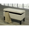 thumbnail image 3 of IFDC - Upholstered Bench with Storage, 32''x16''x18'', Beige Fabrics, 3 of 3