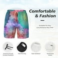 thumbnail image 4 of Kdxio Vintage Mandala Print Men'S Swim Trunks With Compression Liner 7 Inch Inseam Quick Dry Swim Shorts, 4 of 7