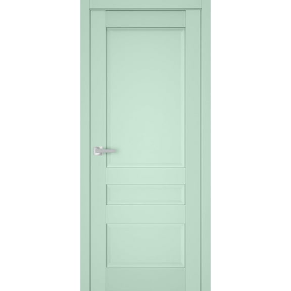 Interior Solid French Pre-Hung Door | Veregio 7411 Oliva | Single Regular Panel Frame Trims Handle | Bathroom Bedroom Sturdy Doors -18" x 84"