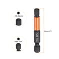 thumbnail image 2 of Uxcell 2pcs H5 Hex Head Drill Bit Wrench 5mm Metric Flat Tip 1/4" Hex Shank 50mm (2") Long Magnetic Black Phosphate Hexagonal Screw Driver Socket Industrial Screwdriver Power Bits, 2 of 7