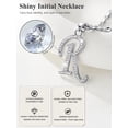 thumbnail image 5 of Silvora Initial Necklace for Women Platinum Plated CZ Crystal Personalized Letter I Pendant Necklace Sparkling Dainty Jewelry Gifts for Grandma Mom Mothers Day, 5 of 7