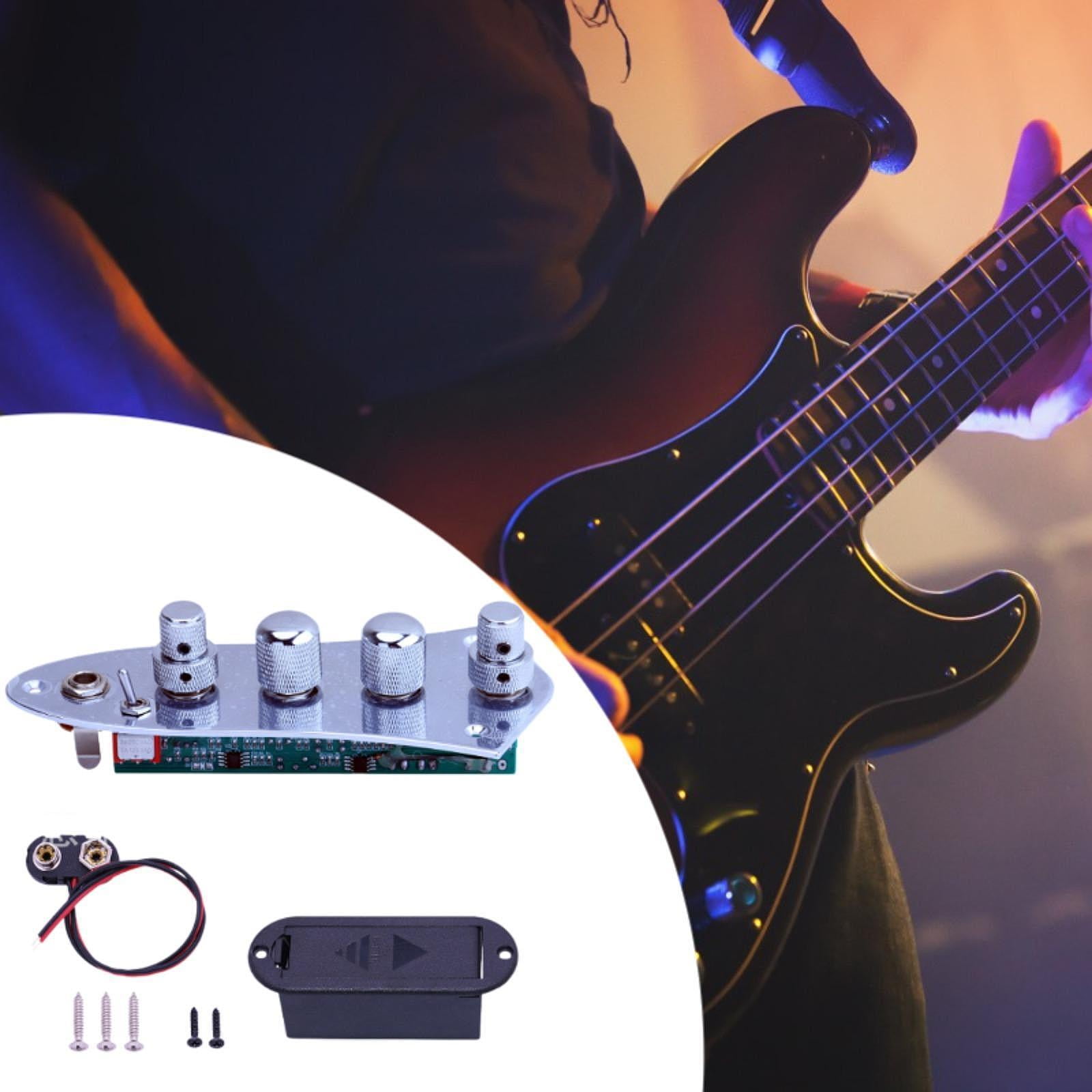 LeeQinersw Fully Loaded Control Plate and Switch Knob Loaded Bass Control Board with Wiring