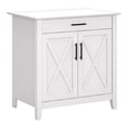 thumbnail image 1 of Scranton & Co Contemporary Engineered Wood Secretary Desk with Cabinet in White, 1 of 7