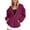 Purple, variant on Certgust Hoodies Womens Oversized Sweatshirt with Hood and Zip Long Sleeve Casual Jacket with Pockets