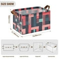 thumbnail image 7 of Yayeee Foldable Storage Basket for Shelves with Handles Set of 2 Waterproof Cloth Bins, Pink Geometric, 7 of 7