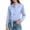 Light Blue, variant on Women's Trendy Blouses Stand Collar Self Tie Neck Long Sleeve Button Down Shirts Elegant office Work Solid Shirt Tops Dressy Shirts Red