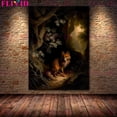 thumbnail image 1 of Póster Artístico de cabra negra, vulto y Rana, arte de pared de animales Vintage, Galería del bosque, Victoriano, habitación Witchy, decoración impresa, sin marco, 1 of 4