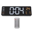 thumbnail image 3 of 39cm Large Screen Nordic Style LED Digital Wall Clock 6626 - 10-Level Brightness Adjustable, with Remote Control, Displays Time/Date/Week/Orange Temperature, Equipped with Alarm/Countdown, Includes, 3 of 6