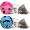 thumbnail image 2 of Pets First Large Size Cat Ball with Bell Toy for Cats Kittens and Other Animals - Large Size for Extra Fun, Rings As It Moves - Pink, 2 of 5