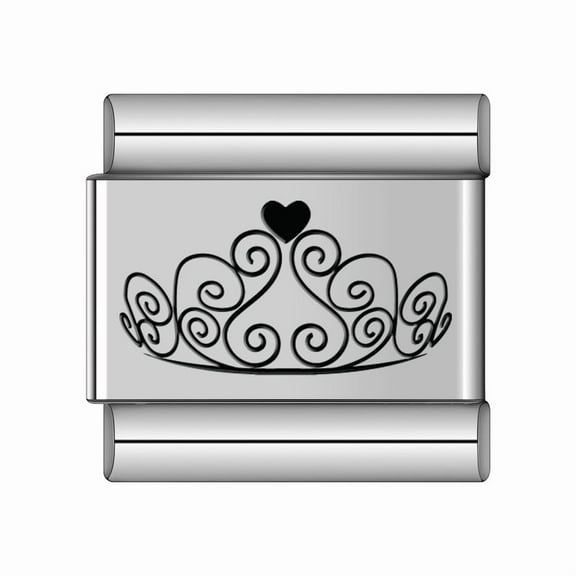 Crown Italian Charm Bracelet Link DIY Stainless Steel Classic Accessories for Women Men Jewelry Create Bangle Gift