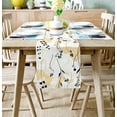 thumbnail image 2 of Store Yellow Flower Cotton Linen Table Runner Dresser Scarves,Spring Florals Table Runners for Dinning Table,Farmhouse Kitchen Decor,Holiday Dinner Decoration-18x72 Inch, 2 of 8