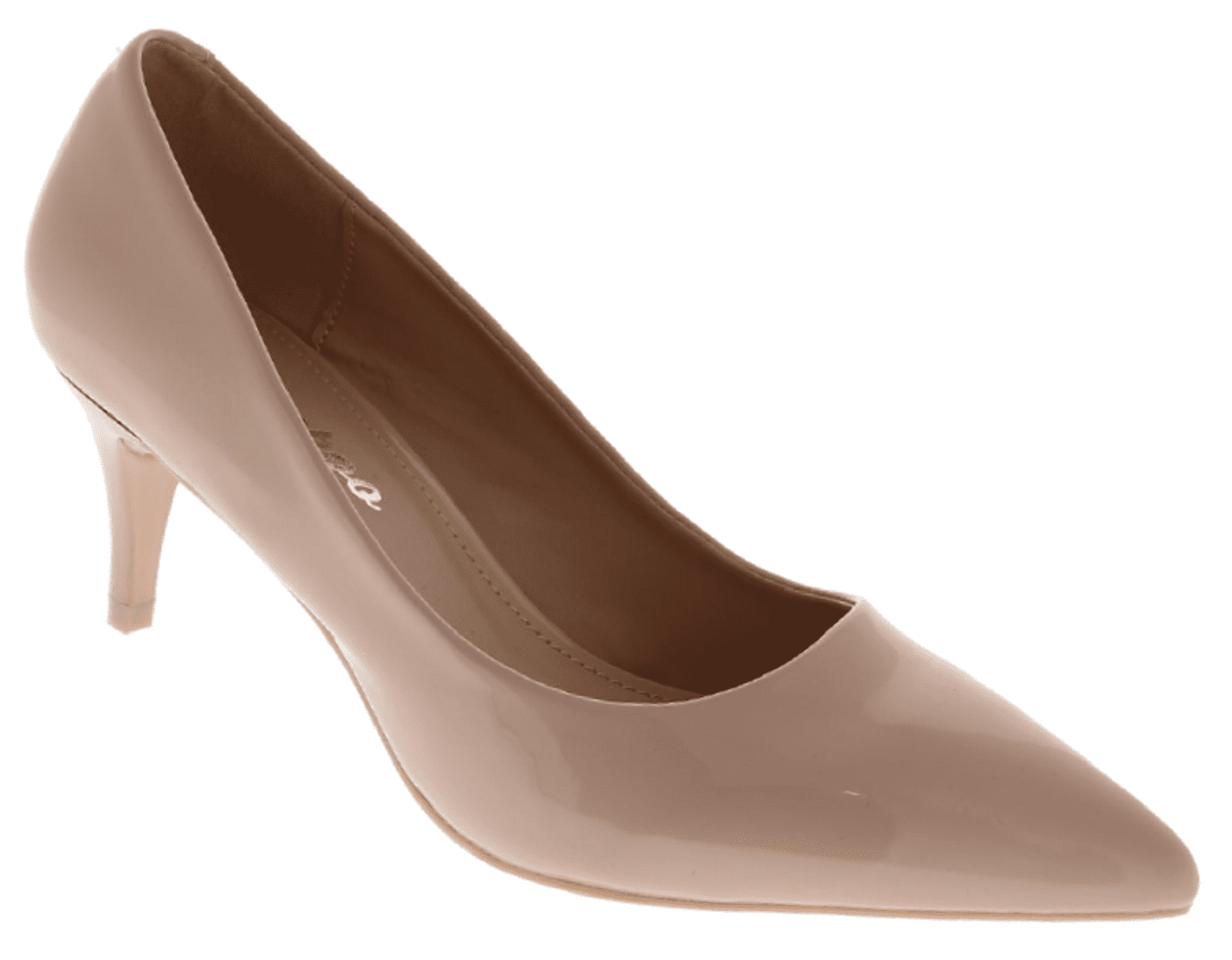 nude patent kitten heels