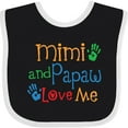 thumbnail image 3 of Inktastic Mimi and Papaw Love Me Boys or Girls Baby Bib, 3 of 4