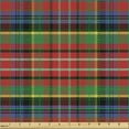 thumbnail image 2 of Ambesonne Plaid Fabric by the Yard Upholstery, Caledonia Scottish Style, 1 Yard, Burnt Sienna Green, 2 of 5