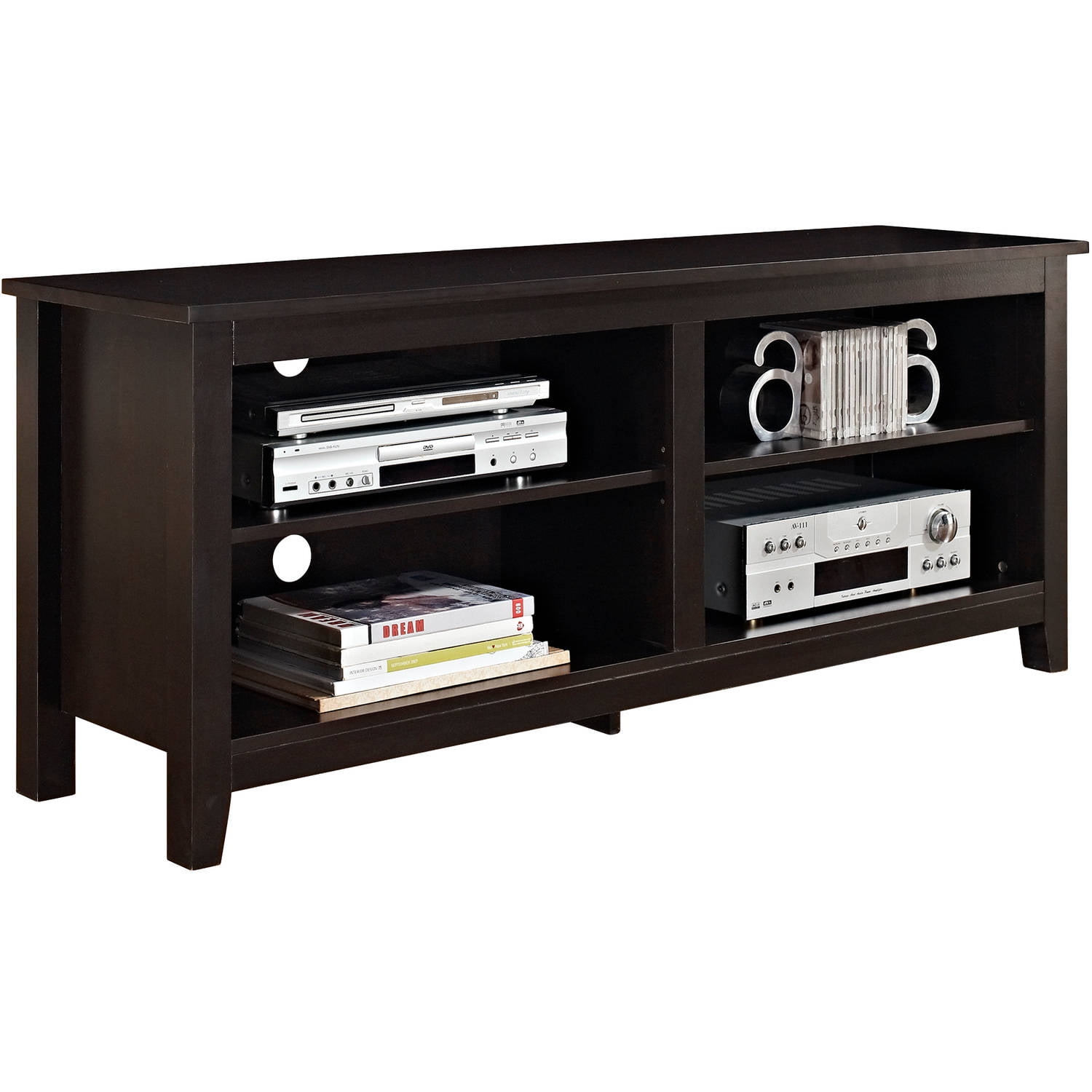 Tv Stand Up To 60 Home Media Console Furniture Storage Shelves Tv Stand Up To 60 Home Media Console Furniture Storage Shelves Espresso