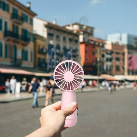 

NEGJ Mini Handheld Fan Portable Fan With USB Rechargeable Battery Operated
