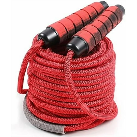 30 FT Long Jump Rope for Kids Adults,Double Dutch Jump Rope,Adjustable Skipping Ropes with High-strength Nylon Braided Rope Core,360°Rotation Not Entangled,Long Enough for 6-10 Jumpers.
