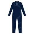 thumbnail image 4 of LiiYii Kids Girls One Piece Full Body Unitard Gymnastics Leotard Figure Skating Jumpsuit Romper Dancewear Navy Blue 10, 4 of 6