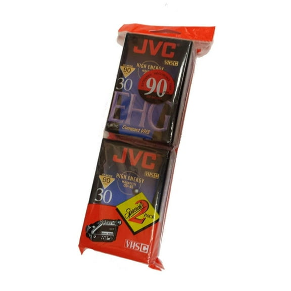 JVC Compact Video Cassette VHSc, 2 pack