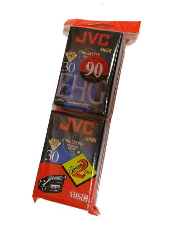 JVC Compact Video Cassette VHSc, 2 pack