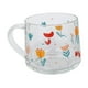 thumbnail image 5 of Taza de café de vidrio, taza de jugo, taza de té, taza de leche, taza de té, taza de camping con asa Flores, 5 of 9