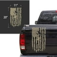 thumbnail image 2 of Battlefield Cross Fallen Soldier Tribute Helmet Boots Dog Tags Distressed American USA US Flag Truck Tailgate Vinyl Decal Compatible with Most Pickup Trucks (11" x 20", Beige), 2 of 8