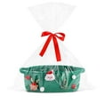 thumbnail image 5 of XIEULQP Small Storage Basket for Gifts, Gift Baskets Empty, Baby Basket for Toys, Towels, Decorative Woven Rope Baskets for Living Room, Red/Green, 10.23"x 7.87"x 5", 5 of 6